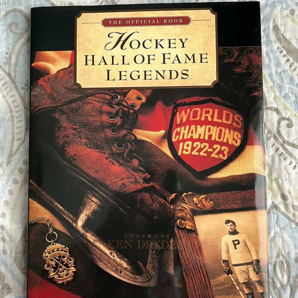 Autographed copy of Vintage Hockey Hall of Fame Legends book by 9 HOFers